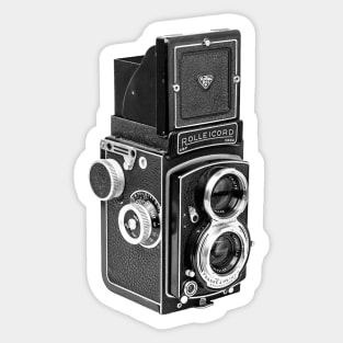 Vintage 1950s Twin Lens Camera - Open Hood Sticker